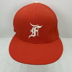 Fear of God Essentials x New Era 59Fifty MLB Fitted Hat Cap Orange Size 7 1/2